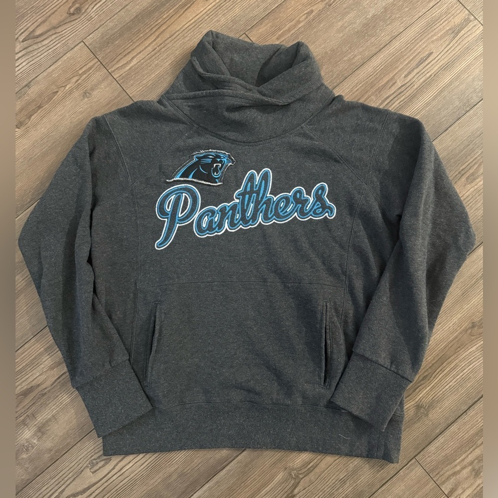 Carolina Panthers Funnel Neck Hoodie | Women’s Medium | NFL Team Apparel